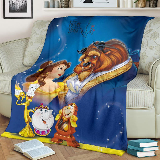 Beauty And The Beast Fleece Blanker Cartoon Fan 3 - PerfectIvy