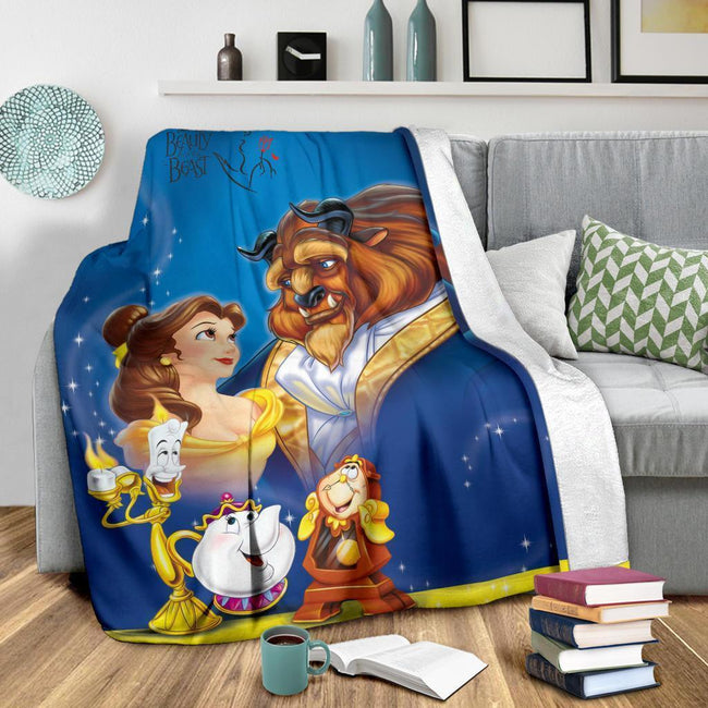 Beauty And The Beast Fleece Blanker Cartoon Fan 4 - PerfectIvy