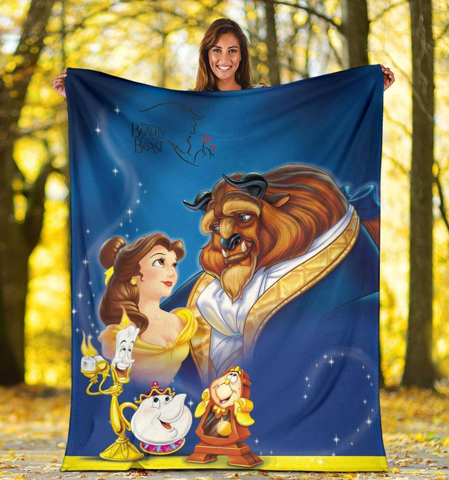 Beauty And The Beast Fleece Blanker Cartoon Fan 1 - PerfectIvy