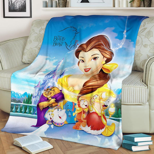 Beauty And The Beast Fleece Blanket Beauty Gift 3 - PerfectIvy