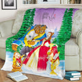 Beauty And The Beast Fleece Blanket Cartoon Fan Gift 3 - PerfectIvy
