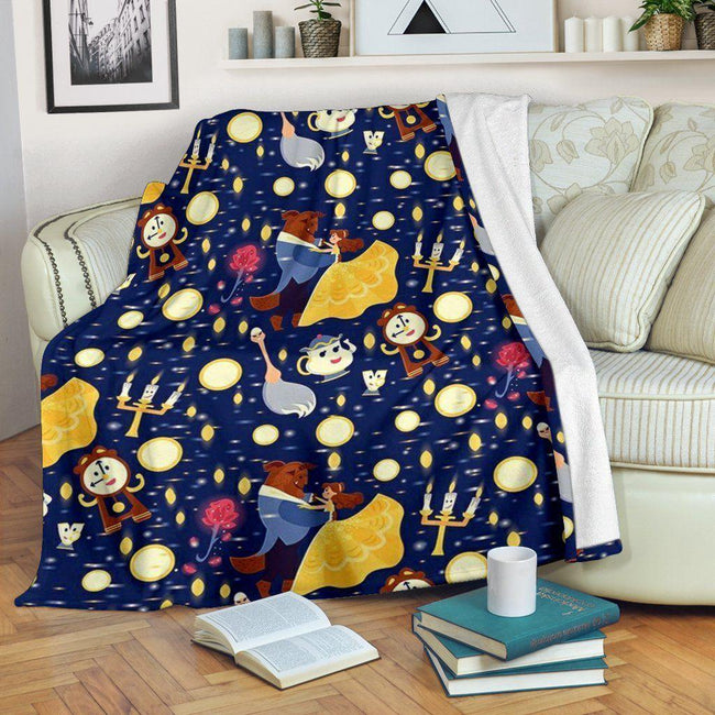 Beauty And The Beast Fleece Blanket For Bedding Decor 1 - PerfectIvy