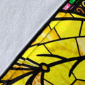 Beauty And The Beast Fleece Blanket Stained Glass Graphic Style 5 - PerfectIvy
