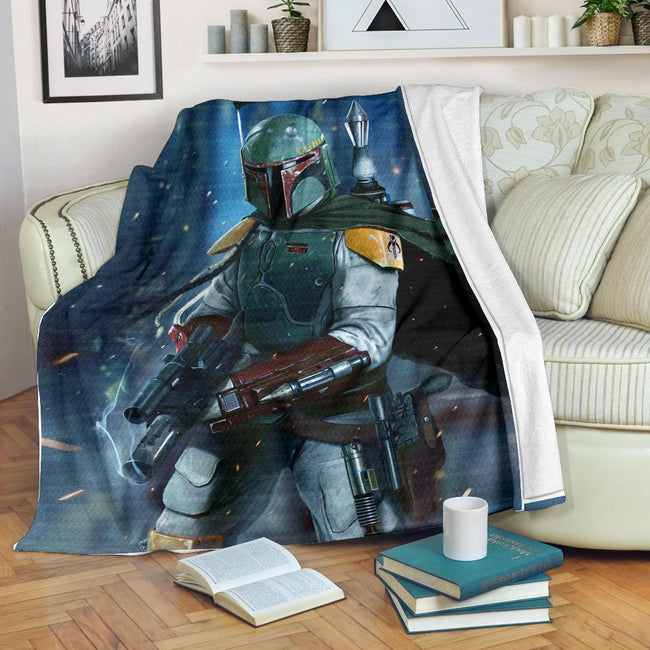 Boba Fett Fleece Blanket As You Wish Star Wars Fan Gift 2 - PerfectIvy