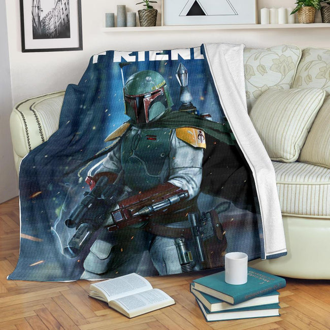 Boba Fett Fleece Blanket We'll Met Again Friend Star Wars Blanket 2 - PerfectIvy