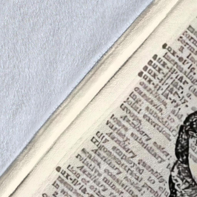 Book Page Skull Fleece Blanket 8 - PerfectIvy