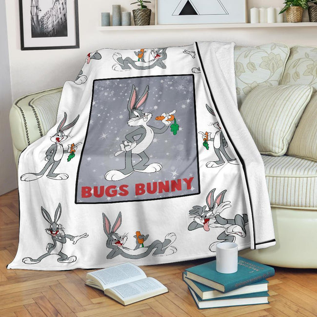 Bugs Bunny Fleece Blanket Looney Tunes Cartoon Fan 2 - PerfectIvy
