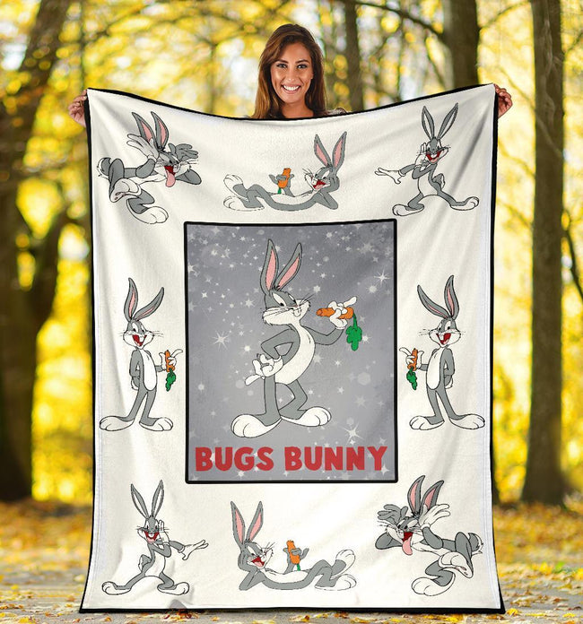 Bugs Bunny Fleece Blanket Looney Tunes Cartoon Fan 1 - PerfectIvy