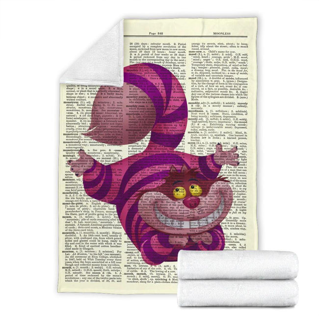 Cheshire Cat Fleece Blanket For Bedding Decor Alice In Wonderland 4 - PerfectIvy