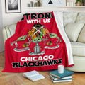 Chicago Blackhawks Baby Yoda Fleece Blanket The Force Is Strong 2 - PerfectIvy