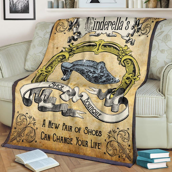 Cinderella's Shoe Boutique Fleece Blanket For Bedding Decor 2 - PerfectIvy