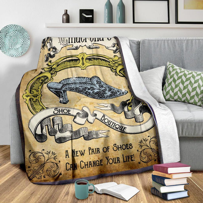 Cinderella's Shoe Boutique Fleece Blanket For Bedding Decor 3 - PerfectIvy