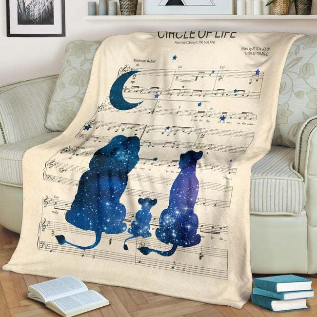 Circle Of Life Lyric Lion King Fleece Blanket For Bedding Decor 2 - PerfectIvy