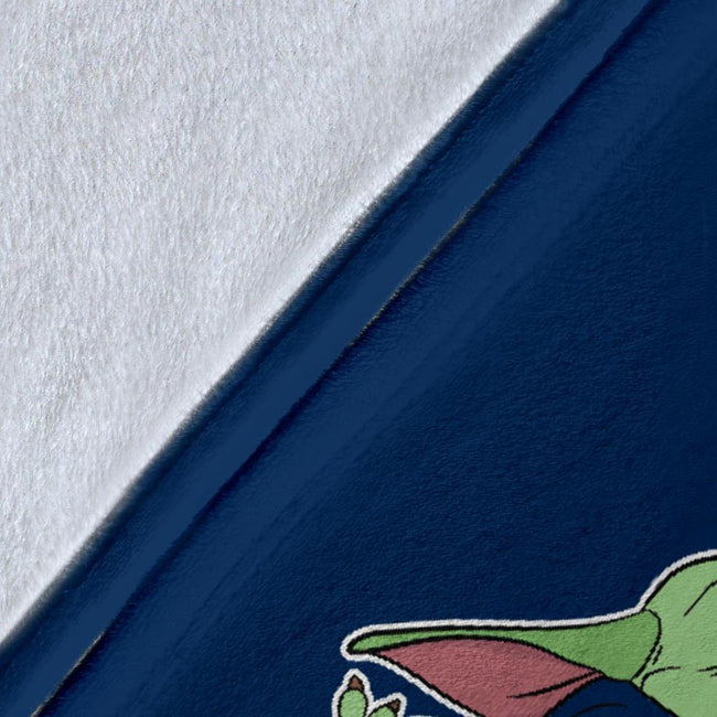 Columbus Blue Jackets Fleece Blanket Baby Yoda The Force Is Strong 8 - PerfectIvy