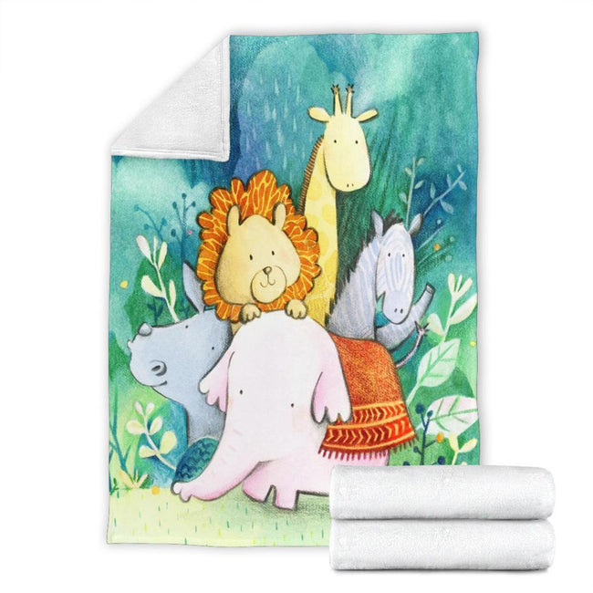 Cute Animals Fleece Blanket Funny Gift Idea 4 - PerfectIvy