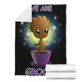 Cute Baby Groot Fleece Blanket Bedding Decor Gift Idea 4 - PerfectIvy