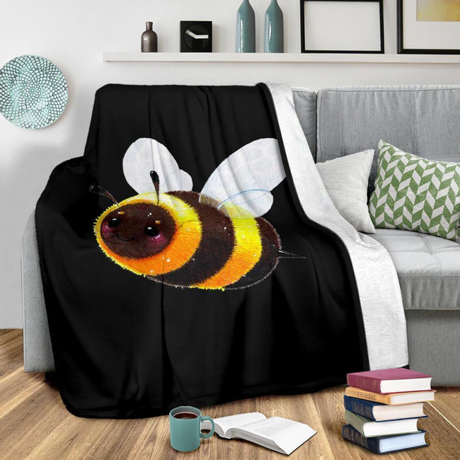 Cute Bee Fleece Blanket Funny Gift For Bee Lover 3 - PerfectIvy