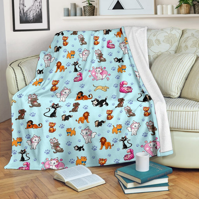 Cute Cats Fleece Blanket Funny Gift Idea 2 - PerfectIvy