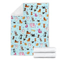 Cute Cats Fleece Blanket Funny Gift Idea 4 - PerfectIvy