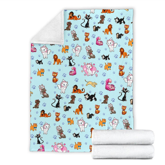 Cute Cats Fleece Blanket Funny Gift Idea 4 - PerfectIvy