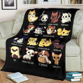 Cute Dogs Fleece Blanket Chibi Style Gift For Dog Lover 2 - PerfectIvy