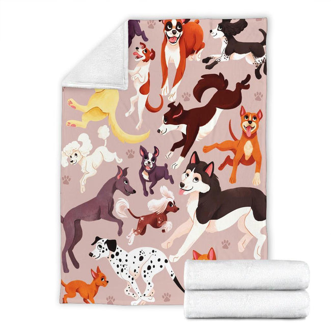 Cute Dogs Fleece Blanket Gift For Dog Lover 4 - PerfectIvy