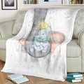 Cute Dumbo And Mom Fleece Blanket For Bedding Decor 2 - PerfectIvy