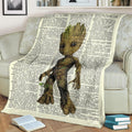 Cute Groot Fleece Blanket For Bedding Decor 2 - PerfectIvy