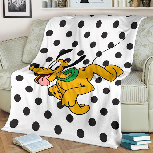 Cute Pluto Fetch Fleece Blanket For Bedding Decor Gift 2 - PerfectIvy