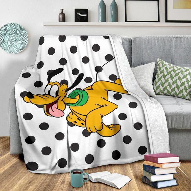 Cute Pluto Fetch Fleece Blanket For Bedding Decor Gift 3 - PerfectIvy