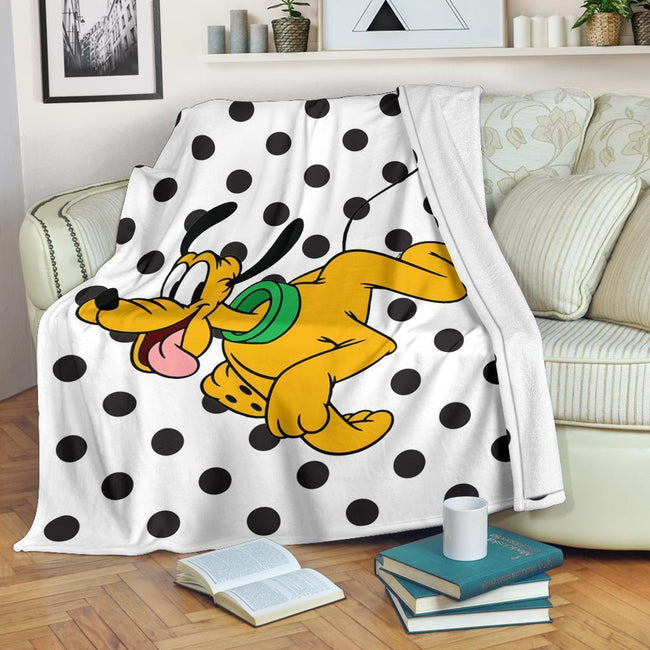 Cute Pluto Fetch Fleece Blanket For Bedding Decor Gift 1 - PerfectIvy
