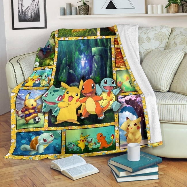 Cute Pokemon Fleece Blanket Funny Gift For Pokemon Fan 1 - PerfectIvy