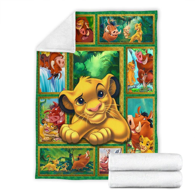 Cute Simba Lion King Fleece Blanket Gift Idea 4 - PerfectIvy
