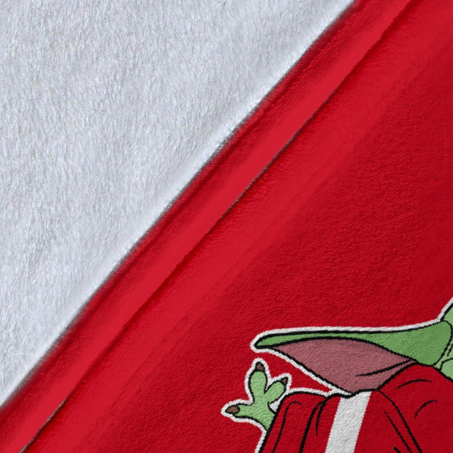 Detroit Red Wings Baby Yoda Fleece Blanket The Force Strong 8 - PerfectIvy