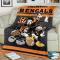 Bengals Team Fleece Blanket Football Fan Gift Idea 2 - PerfectIvy