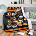 Bengals Team Fleece Blanket Football Fan Gift Idea 3 - PerfectIvy
