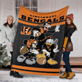 Bengals Team Fleece Blanket Football Fan Gift Idea 5 - PerfectIvy