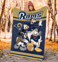 LA Rams Team Fleece Blanket Football Fan Gift Idea 4 - PerfectIvy