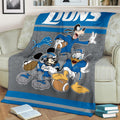 Lions Team Fleece Blanket Football Fan Gift Idea 2 - PerfectIvy
