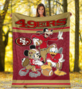 SF 49ers Team Fleece Blanket Football Fan Gift Idea 5 - PerfectIvy