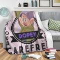 Dopey Dwarf Fleece Blanket For Snow White And 7 Dwarfs Bedding Decor 3 - PerfectIvy