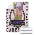 Dopey Dwarf Fleece Blanket For Snow White And 7 Dwarfs Bedding Decor 4 - PerfectIvy