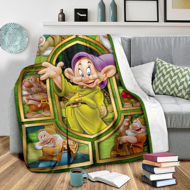 Dopey Dwarf Fleece Blanket Funny Gift For Fan 3 - PerfectIvy