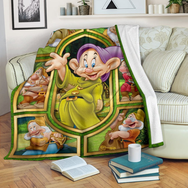 Dopey Dwarf Fleece Blanket Funny Gift For Fan 1 - PerfectIvy