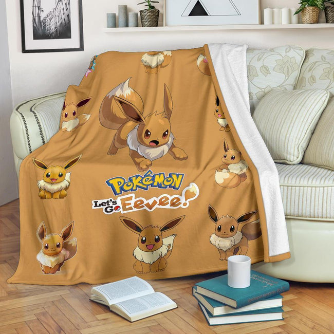 Eevee Fleece Blanket For Fan Gift 2 - PerfectIvy