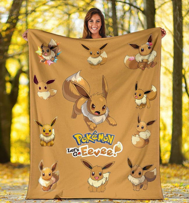 Eevee Fleece Blanket For Fan Gift 1 - PerfectIvy