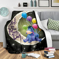 Eeyore Fleece Blanket I Love You To The Moon And Back 3 - PerfectIvy
