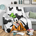 Face Goofy Fleece Blanket For Bedding Decor Gift 3 - PerfectIvy