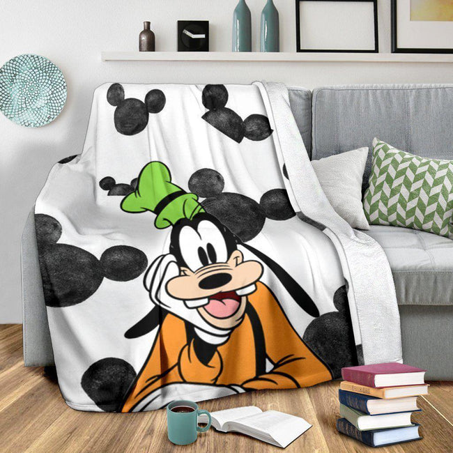 Face Goofy Fleece Blanket For Bedding Decor Gift 3 - PerfectIvy