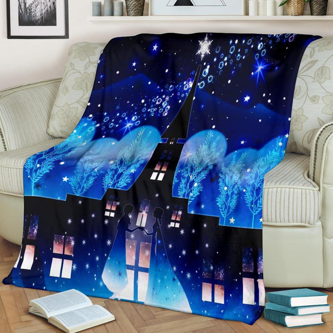 Frozen Castle Fleece Blanket Elsa Anna Fan Gift 2 - PerfectIvy